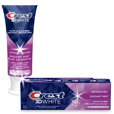 Crest 3D White Advanced, Teeth Whitening Toothpaste Radiant Mint, 70 ml