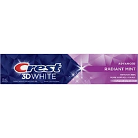 Crest 3D White Advanced, Teeth Whitening Toothpaste Radiant Mint, 135 ml
