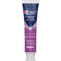 Crest 3D White Advanced, Teeth Whitening Toothpaste Radiant Mint, 135 ml