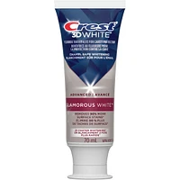 Crest 3D White Advanced Glamorous White, Teeth Whitening Toothpaste, 70 ml