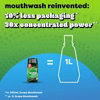 Scope Squeez Mouthwash Concentrate, Original Mint Flavour, Equal Uses up to 1L Bottle vs 1L Scope Outlast Mouthwash, Squeez to Control the Strength