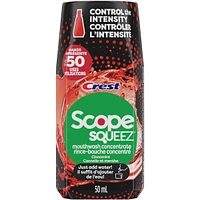 Scope Squeez Mouthwash Concentrate, Cinnamint Flavour, Equal Uses up to 1L Bottle *vs 1L Scope Outlast Mouthwash, Squeez to Control the Strength