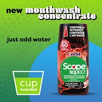 Scope Squeez Mouthwash Concentrate, Cinnamint Flavour, Equal Uses up to 1L Bottle *vs 1L Scope Outlast Mouthwash, Squeez to Control the Strength