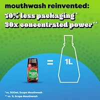 Scope Squeez Mouthwash Concentrate, Cinnamint Flavour, Equal Uses up to 1L Bottle *vs 1L Scope Outlast Mouthwash, Squeez to Control the Strength