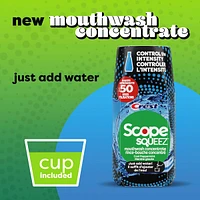 Scope Squeez Mouthwash Concentrate, Cool Peppermint Flavour, Equal Uses up to 1L Bottle *vs 1L Scope Outlast Mouthwash, Squeez to Control the Strength