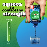 Scope Squeez Mouthwash Concentrate, Cool Peppermint Flavour, Equal Uses up to 1L Bottle *vs 1L Scope Outlast Mouthwash, Squeez to Control the Strength