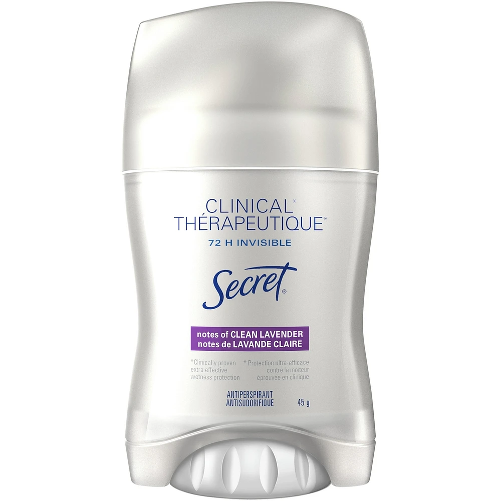 Antisudorifique et désodorisant invisible en bâton Secret Thérapeutique, Lavande pureté