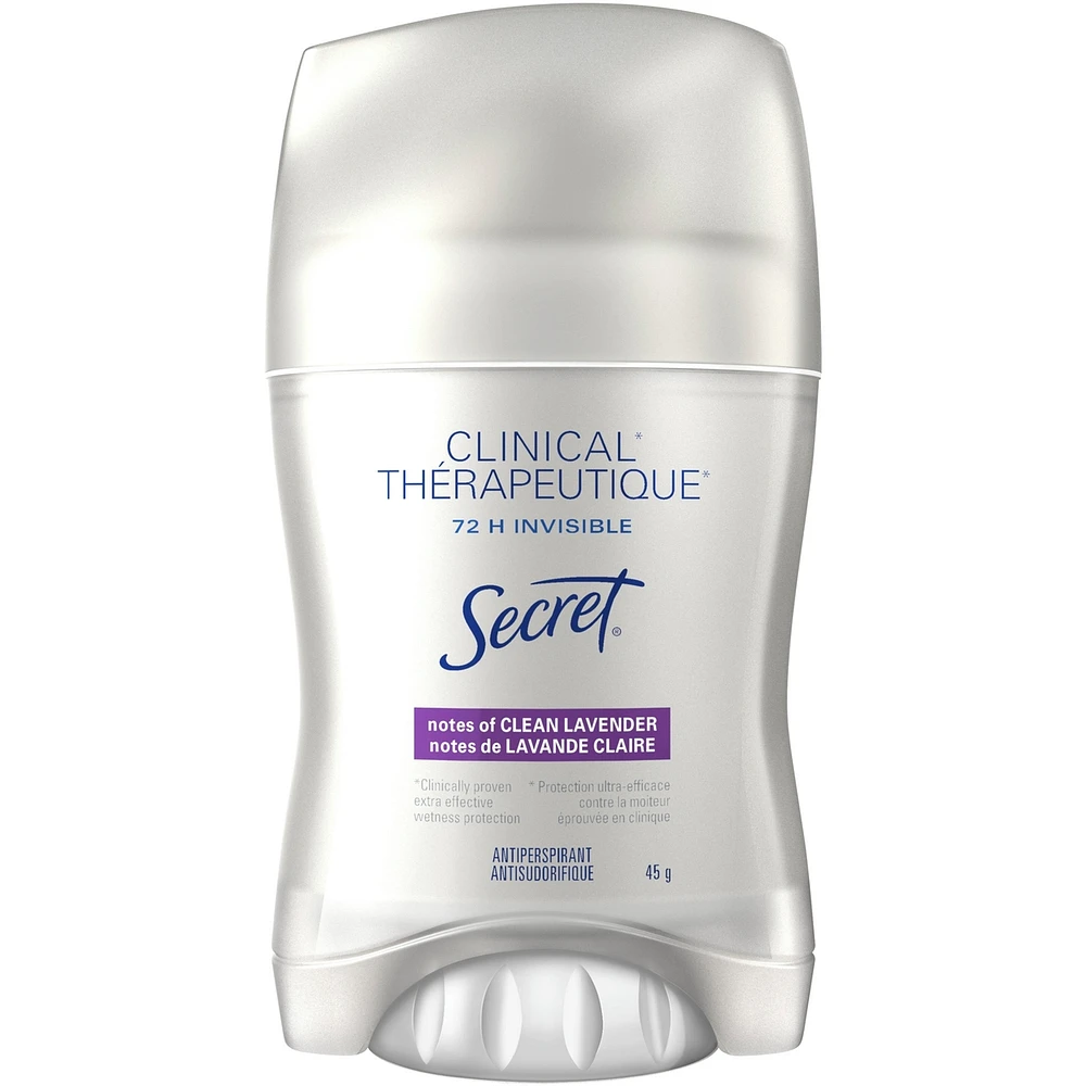 Antisudorifique et désodorisant invisible en bâton Secret Thérapeutique, Lavande pureté