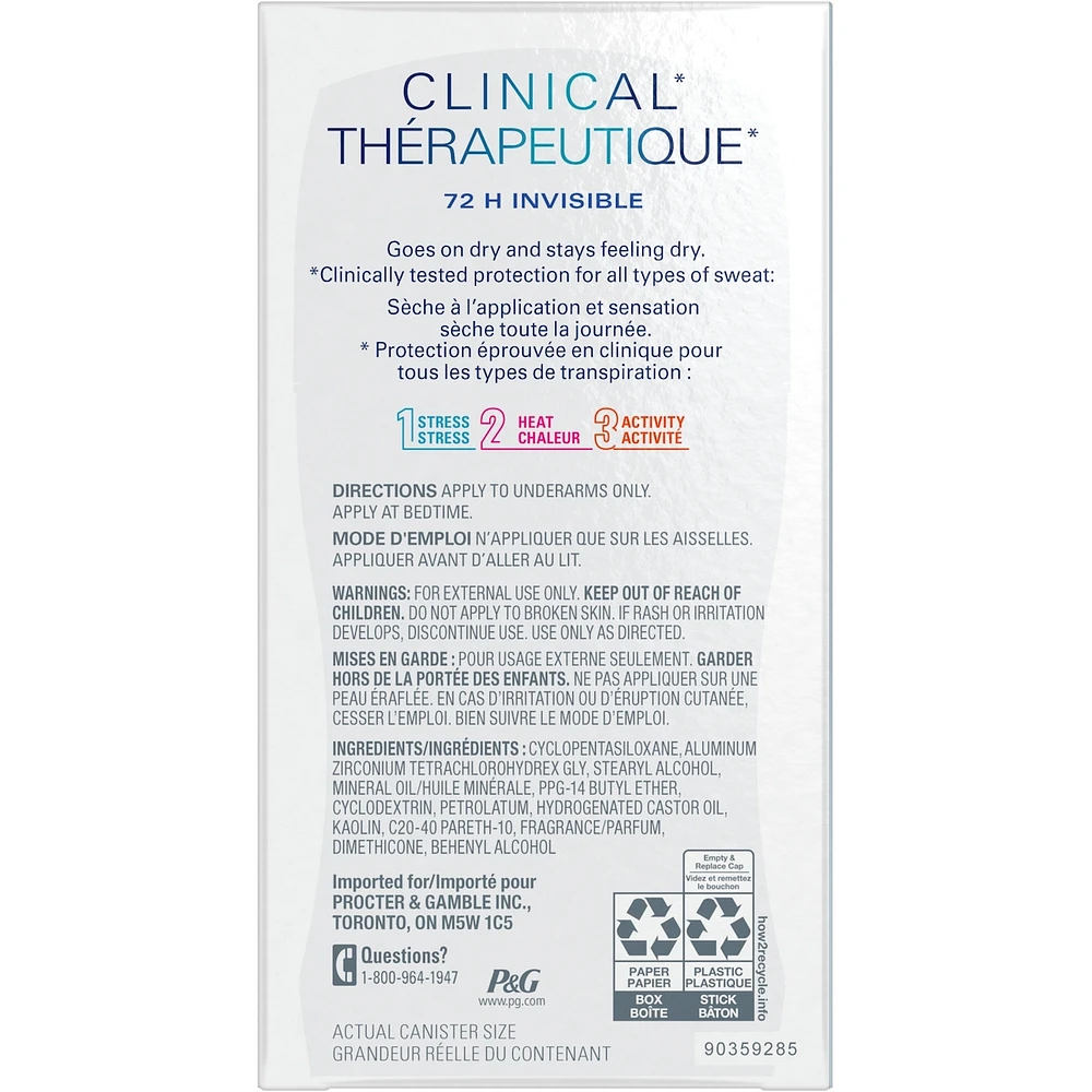 Antisudorifique et désodorisant invisible en bâton Secret Thérapeutique, Lavande pureté