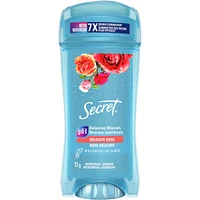 Antisudorifique et désodorisant en gel transparent pour femmes Secret Fraîcheur, parfum Rose délicate