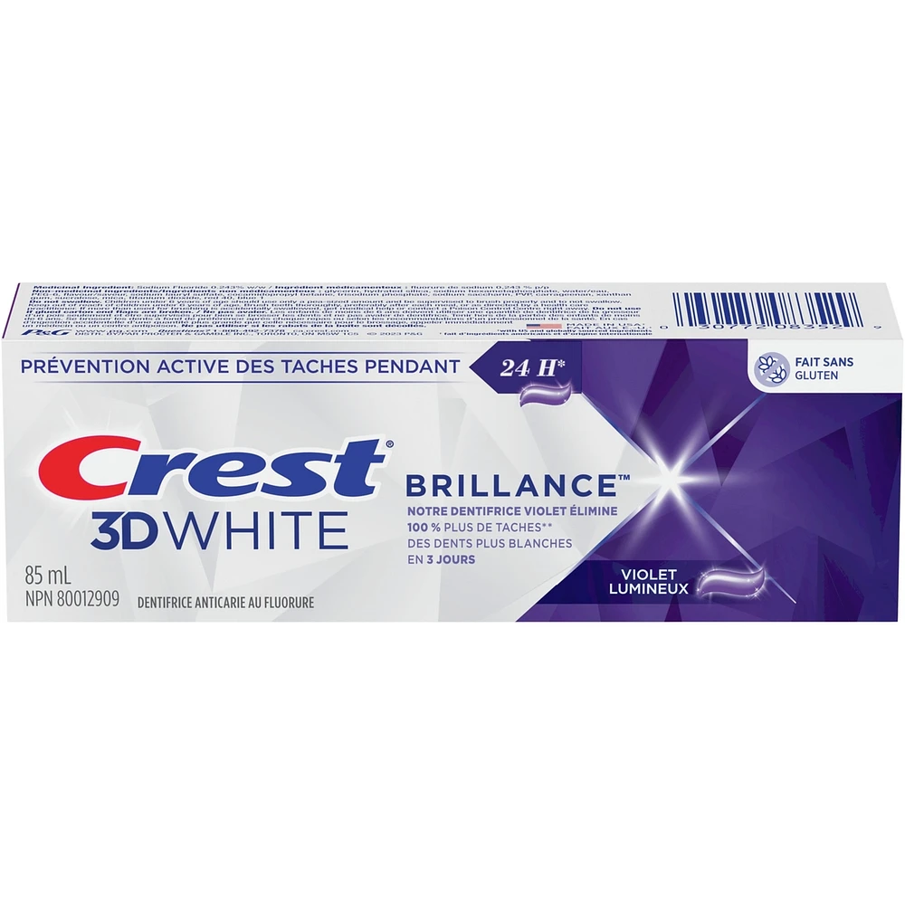 3D White Brilliance Teeth Whitening Purple Toothpaste