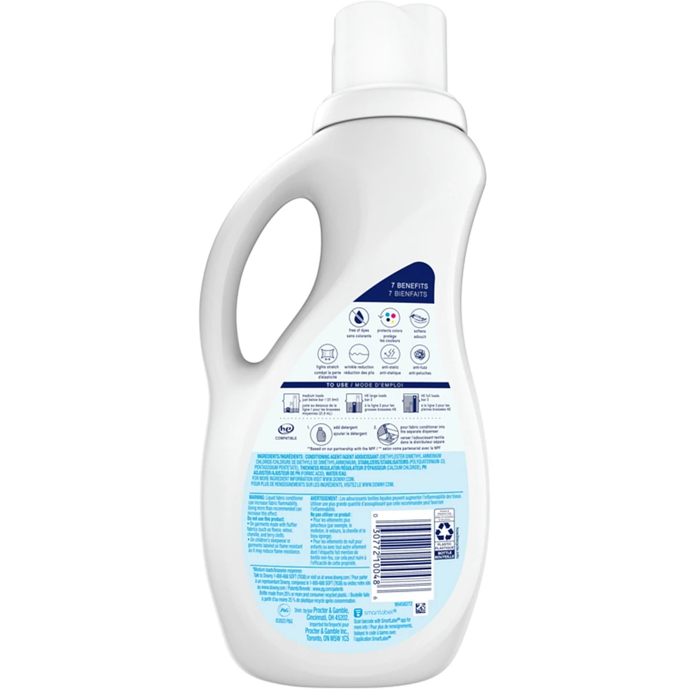 Ultra Free & Gentle Laundry Liquid Fabric Softener (Fabric Conditioner), 60 Loads, Hypoallergenic