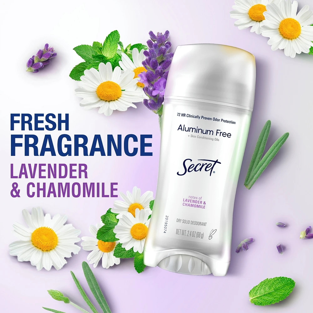 Clinically Proven Aluminum Free Deodorant for Women Lavender & Chamomile