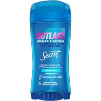 Antisudorifique désodorisant en gel clarté Secret Outlast pour femmes, Fraîcheur après-douche