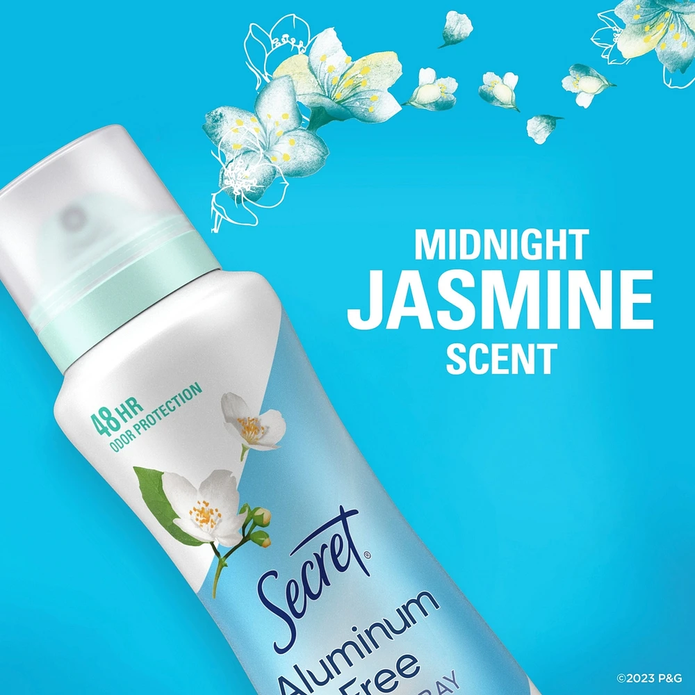 Dry Spray Aluminum Free Deodorant for Women, Midnight Jasmine