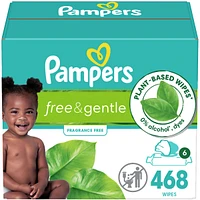 Free & Gentle 100% Plant-Based Fragrance Free Baby Wipes