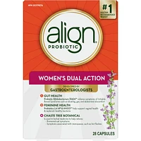 Probiotic, Women's Dual Action, Probiotics for Women, Probiotic for Gut Health and Feminine Health, Helps Relieve Symptoms of Irritable Bowel Syndrome (IBS) such as Bloating, Gas, and Abdominal Discomfort, with Chaste Tree Botanical
