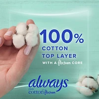 Pure Cotton Feminine Pads for Women, Size 5, Extra Heavy Overnight, with wings, Unscented