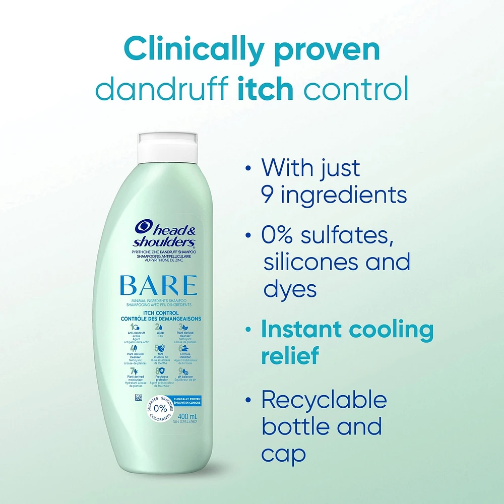 BARE Itch Control Dandruff Shampoo, Anti-Dandruff Treatment