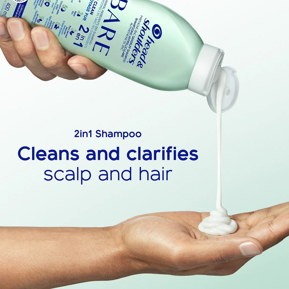 BARE Pure Clean 2in1 Dandruff Shampoo and Conditioner, Anti-Dandruff Treatment