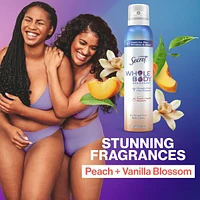 Whole Body Aluminum Free Deodorant for Women Body Spray Peach & Vanilla