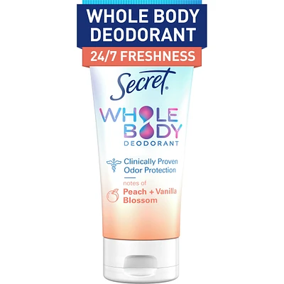 Whole Body Aluminum Free Deodorant Invisible Cream Peach & Vanilla