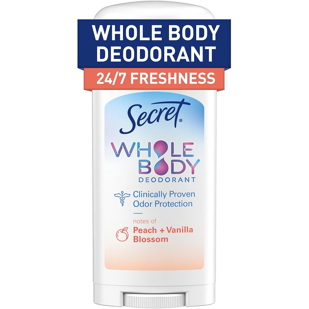 Whole Body Stick Aluminum Free Deodorant for Women with notes of Peach & Vanilla