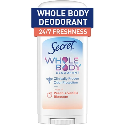 Whole Body Stick Aluminum Free Deodorant for Women with notes of Peach & Vanilla