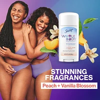 Whole Body Stick Aluminum Free Deodorant for Women with notes of Peach & Vanilla
