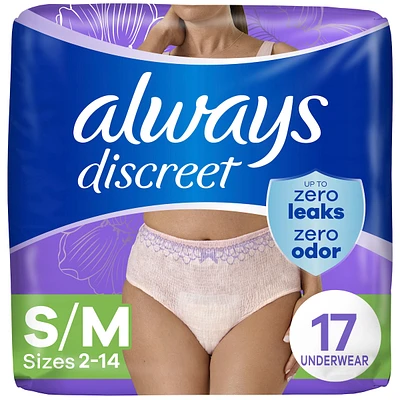 Adult Incontinence Underwear for Women and Postpartum Underwear, S/M, Up to 100% Bladder Leak Protection