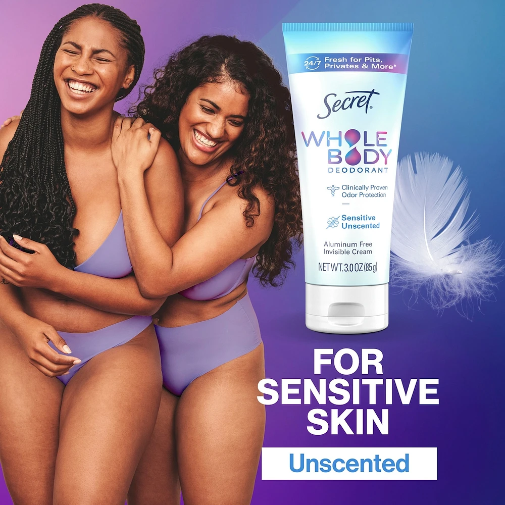 Whole Body Aluminum Free Deodorant Invisible Cream Unscented