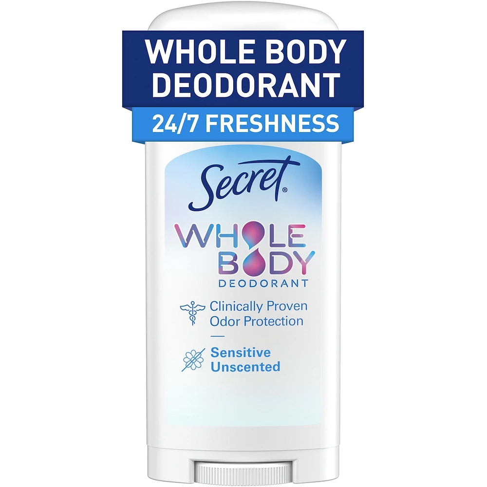 Whole Body Stick Aluminum Free Deodorant for Women Unscented