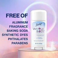 Whole Body Stick Aluminum Free Deodorant for Women Unscented