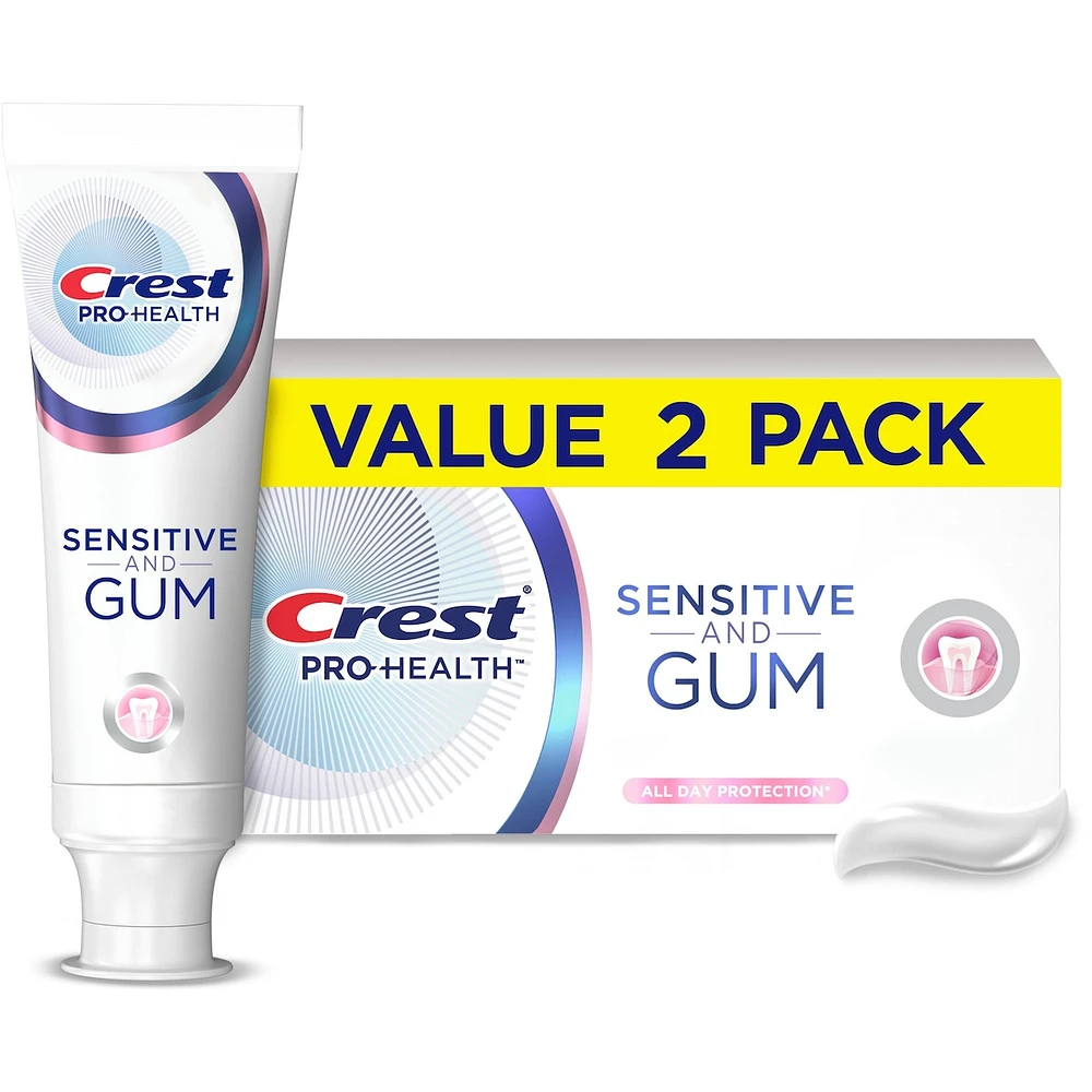 Pro-Health Sensitive and Gum All Day ProtectionToothpaste 2x- Anticavity, Antibacterial Fluoride Toothpaste, Clinically Proven, Sensitivity Toothpaste