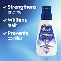 3D White Peroxide Mouthwash/Mouth Rinse, Strengthens Enamel, Whitens Teeth, Prevents Cavities, Alcohol Free, Contains Fluoride, Wintermint Flavor