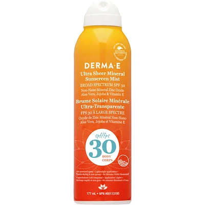 Ultra Sheer Mineral Sunscreen Mist SPF30 Body