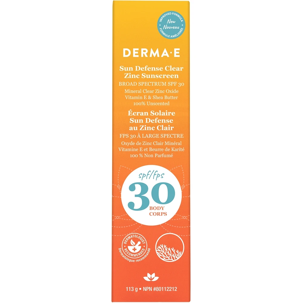 Sun Defense Clear Zinc Sunscreen SPF30 Body