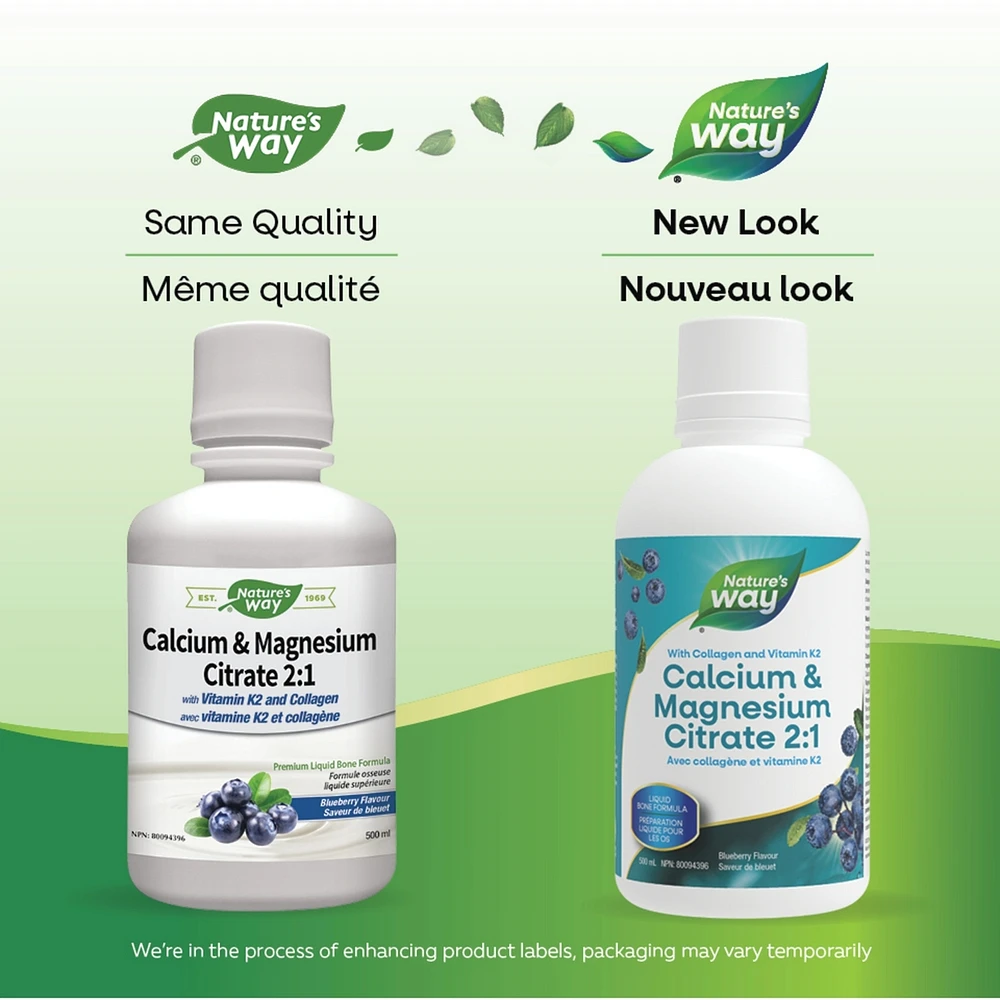 Calcium & Magnesium Citrate 2:1 with Vitamin K2 & Collagen