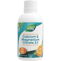 Citrate de calcium et de magnésium 2:1 avec vitamine K2 et collagène, orange