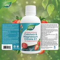 Calcium & Magnesium Citrate 2:1 with Vitamin K2 & Collagen, Strawberry
