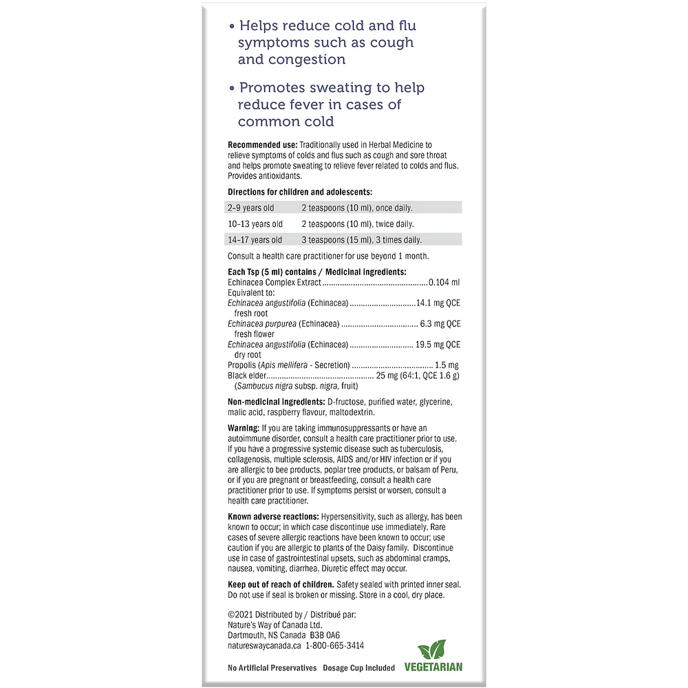 Sambucus Kids Cold and Flu Care, Syrup Berry Flavour, 120 ml