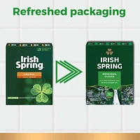 Irish Spring Original Clean Deodorant Bar Soap for Men, 104.7 g