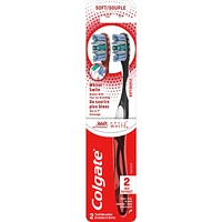 Colgate 360 Optic White Advanced Soft Adult Manual Toothbrush, 2pk