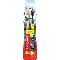 Colgate Kids Extra Soft Toothbrush with Suction Cup, Twin Pack - Batman