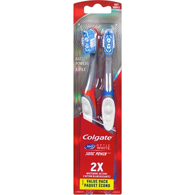 Colgate 360° Sonic Power Optic White Twin Pack Soft