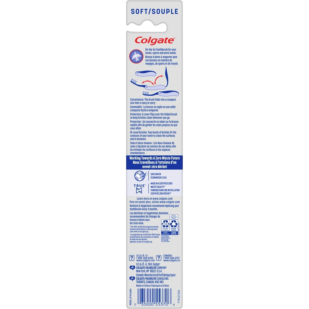 Adult Manual Travel Toothbrush, Soft