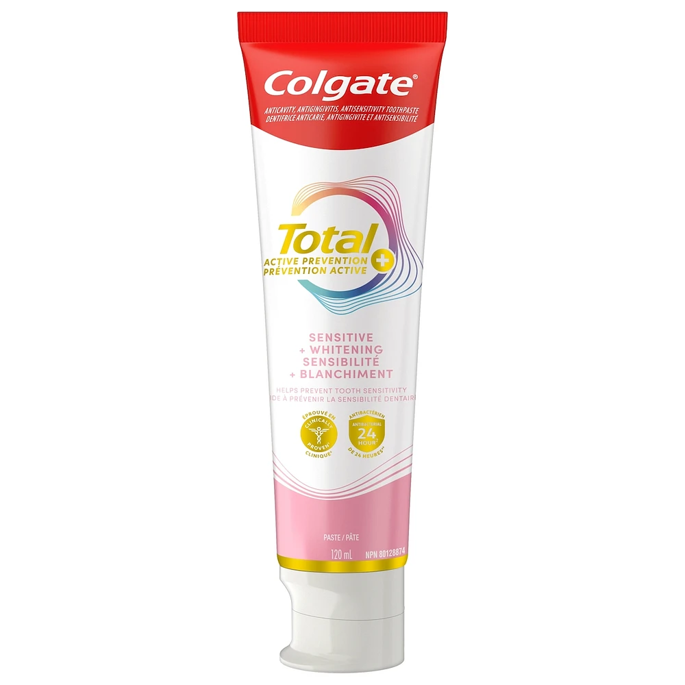 Total Active Prevention Plus Sensitive and Whitening Toothpaste