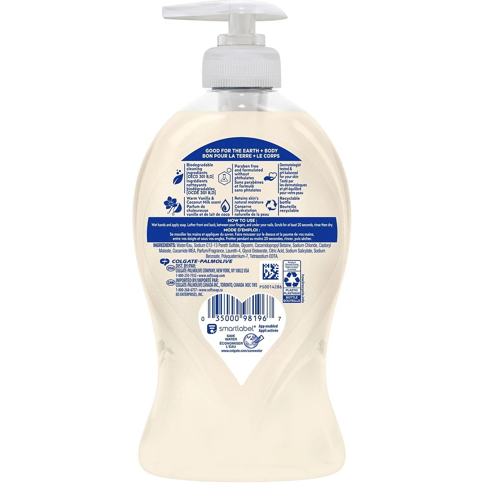 Softsoap Deeply Moisturizing Liquid Hand Soap Pump, Warm Vanilla & Coconut Milk - 332 ML