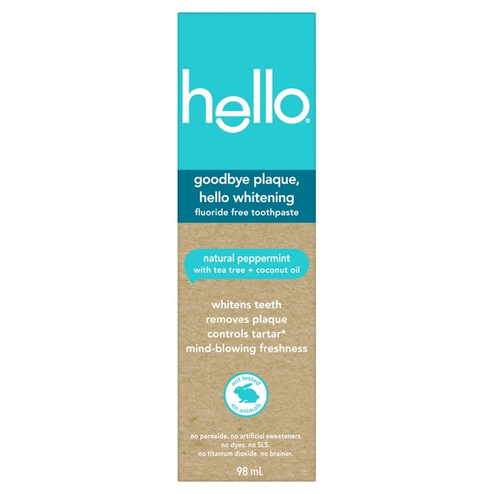 Goodbye Plaque, Hello Whitening Fluoride Free Toothpaste