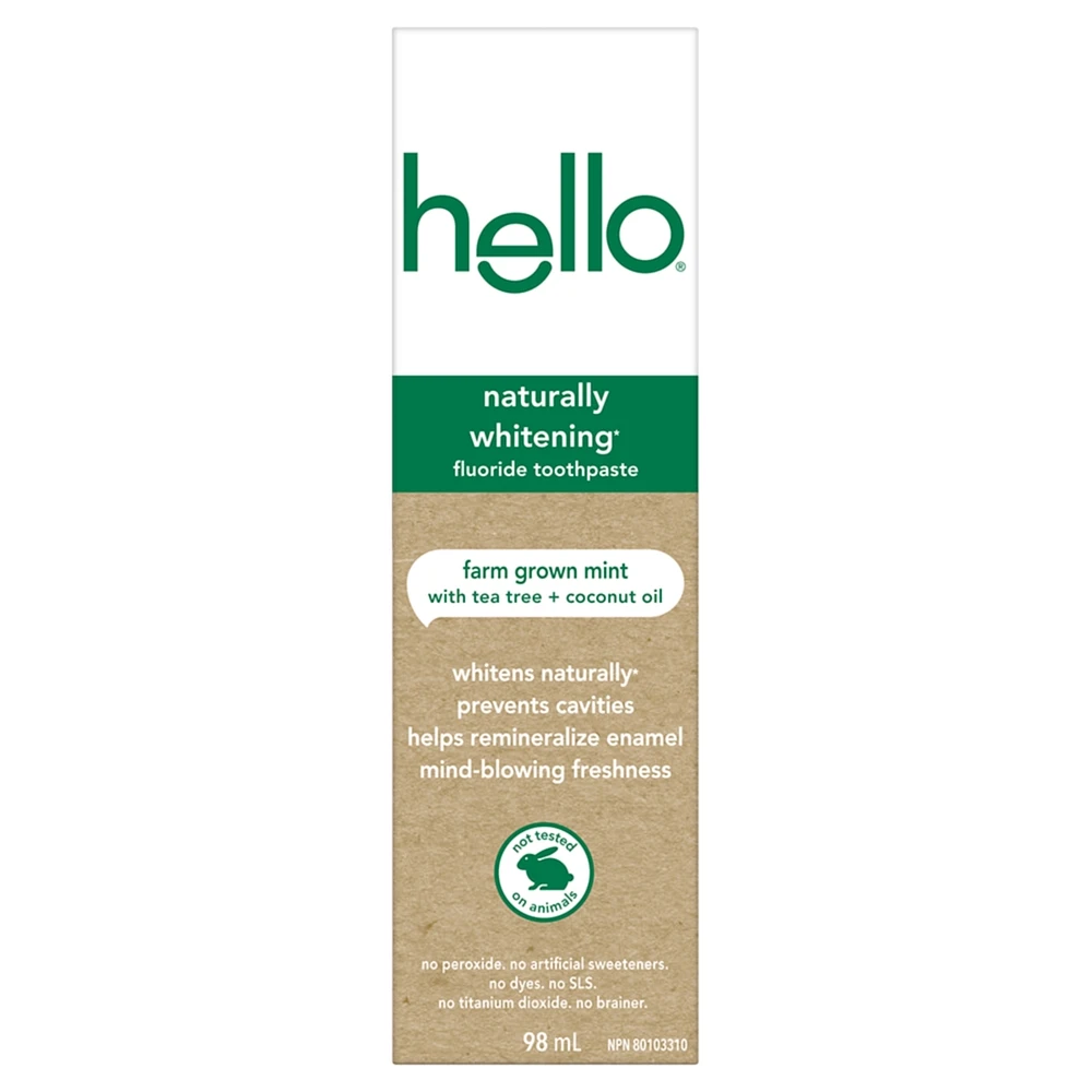 Naturally Whitening Fluoride Toothpaste, Mint